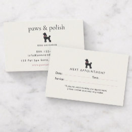 Carte De Rendez-vous Modern Neutral Dog Groomer Appointment | Editable 
