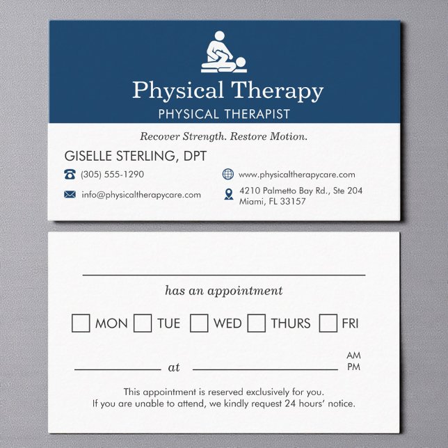 Carte De Rendez-vous Modern Physical Therapist Office Appointment (Créateur téléchargé)