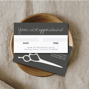 Carte de rendez-vous moderne Cool gris blanc
