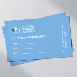 Carte De Rendez-vous Moderne Simple Bleu clair Médicale