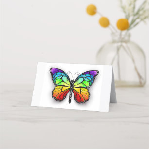 Carte De Rendez-vous Monarque papillon arc-en-ciel