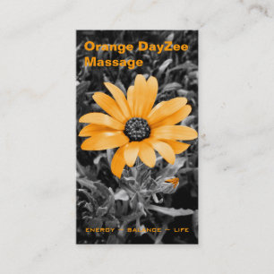 Carte De Rendez-vous Monochrome orange de marguerite florale de salon
