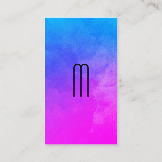 Carte de rendez-vous Monogram Vibrant Colors (Devant)