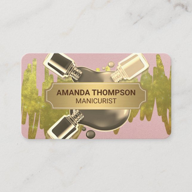 Carte De Rendez-vous Nail Polish | Manicure | Gold Foil (Devant)