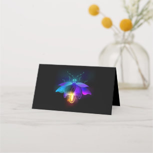 Carte De Rendez-vous Neon Firefly sur noir