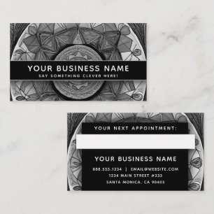 Carte De Rendez-vous Noir et blanc Sacred Moderne Élégant Professionnel