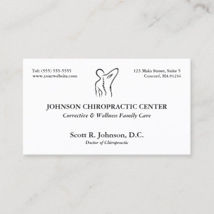 Carte De Rendez-vous Nomination du chiropraticien du logo traditionnel 