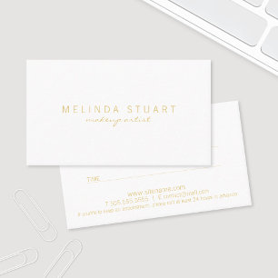Carte De Rendez-vous Nomination professionnelle moderne or et blanc