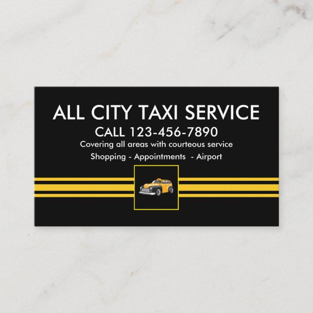 Carte De Rendez-vous Nouveau profil d'entreprise du service de taxi (Devant)