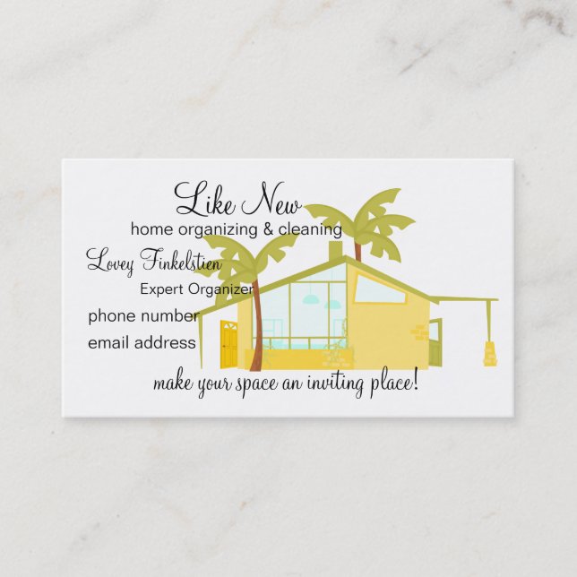 Carte De Rendez-vous Nouvelle maison dans les Palms (Devant)