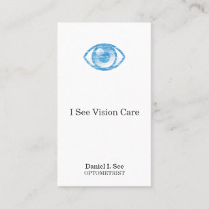 Carte De Rendez-vous Oeil-Escroquerie bleue de style d'impression