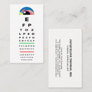 Carte De Rendez-vous Optométriste   Diagramme d'examen oculaire