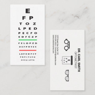 Carte De Rendez-vous Optométriste   Diagramme d'examen oculaire   Visio