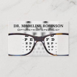 Carte De Rendez-vous Optométriste   Diagramme oculaire et lunettes