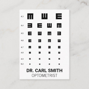Carte De Rendez-vous Optométriste   Docteur   Diagramme d'examen oculai