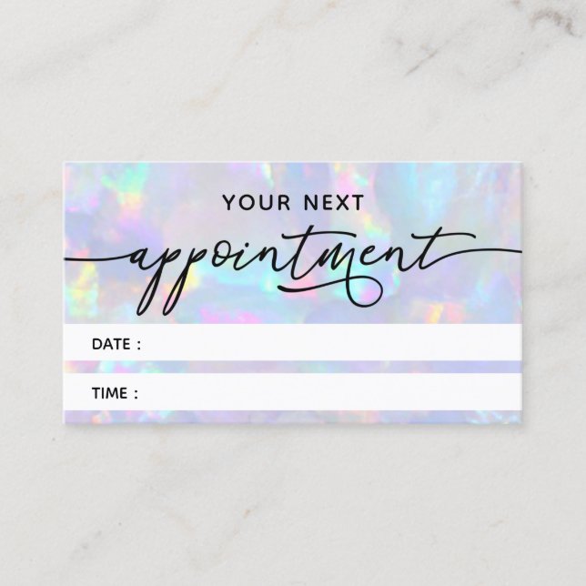carte de rendez-vous pastel opal texture (Devant)