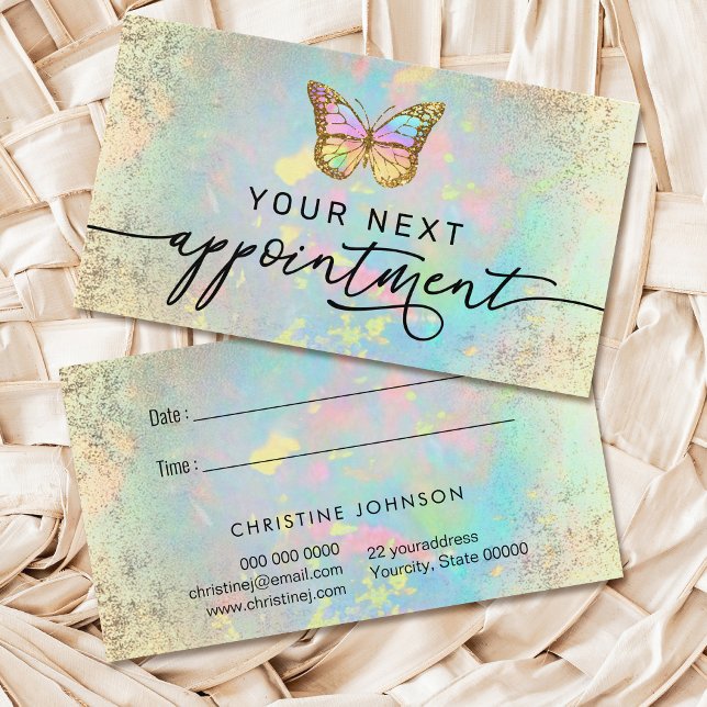 carte de rendez-vous pastel papillon (Créateur téléchargé)