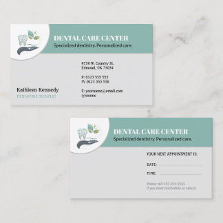Carte De Rendez-vous Pediatric Dentist | Dental Practice