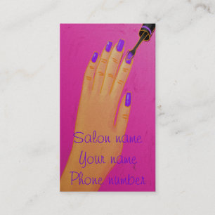 Carte De Rendez-vous Peindre des ongles violets