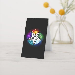 Carte De Rendez-vous pentagramme du Wiccan