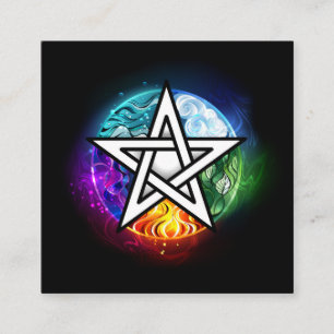 Carte De Rendez-vous pentagramme du Wiccan