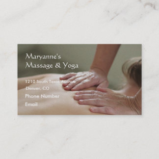 Carte De Rendez-vous Photo de massage suédois - arrière
