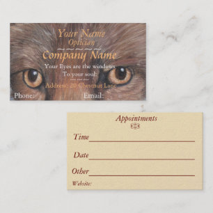 Carte De Rendez-vous photo de renards peircing yeux opticiens