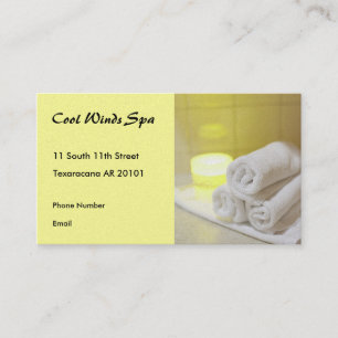 Carte De Rendez-vous Photo de spa avec les serviettes et la bougie