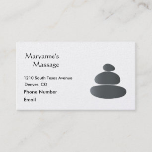 Carte De Rendez-vous Pierres de massage Dessin simple