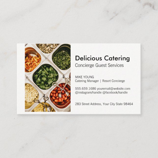 Carte De Rendez-vous Planificateur d'événements | Services de restaurat (Devant)