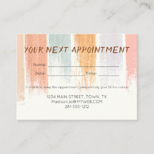 Carte De Rendez-vous Pointes de brosse Boho Watercolor