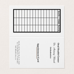 Carte de rendez-vous pour dentiste élégante