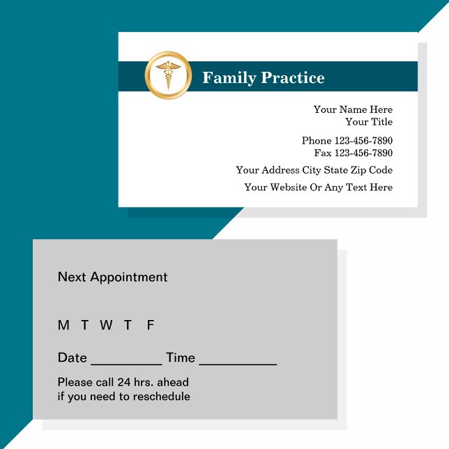 Carte De Rendez-vous Pratique familiale Médicale (Créateur téléchargé)