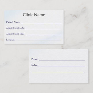 Carte De Rendez-vous Professional Doctor Appointment Reminder Card