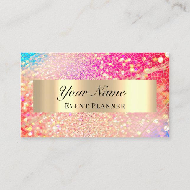 CARTE DE RENDEZ-VOUS PROFESSIONNEL PLANNER MAKEUP ARTISTE OR (Devant)