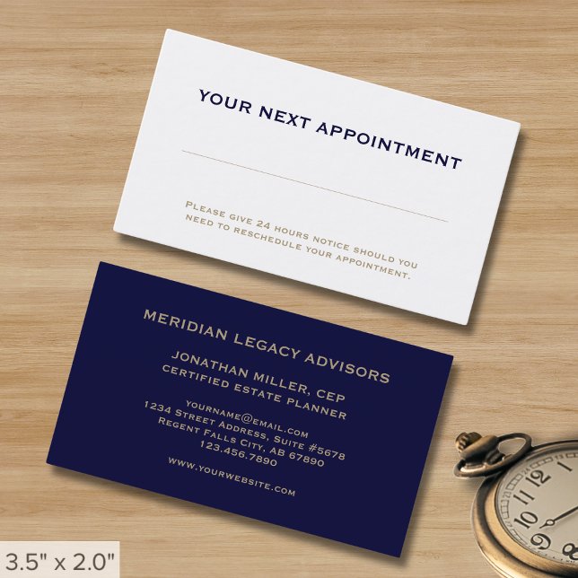 Carte De Rendez-vous Professionnel simple (Créateur téléchargé)