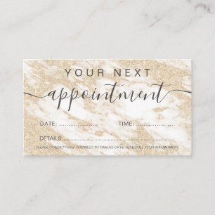 Carte De Rendez-vous Professionnelle de marbre blanche de parties