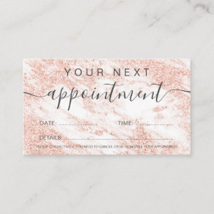Carte De Rendez-vous Professionnelle de marbre blanche de parties