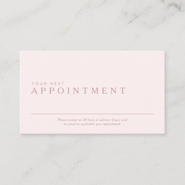 Carte de rendez-vous professionnelle et minimale (Devant)
