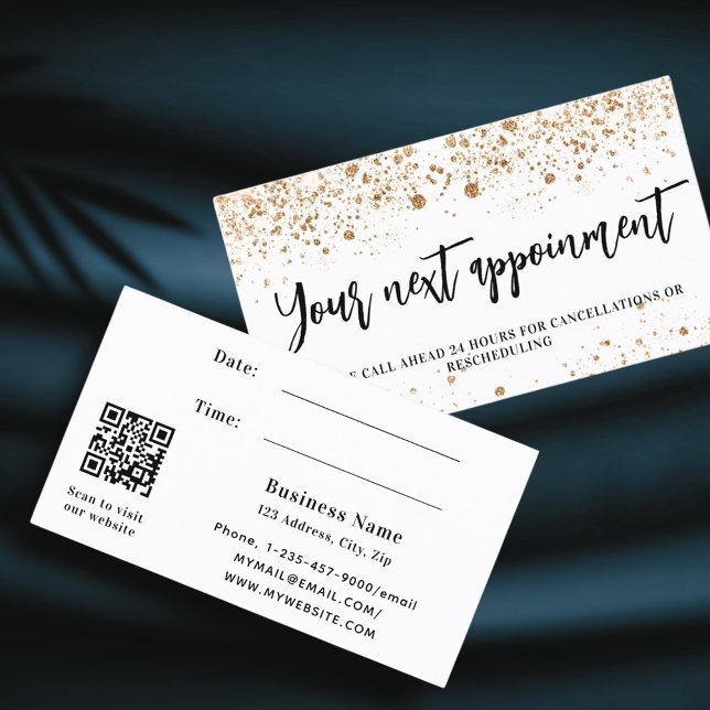 Carte de rendez-vous professionnelle QR parties sc (Créateur téléchargé)