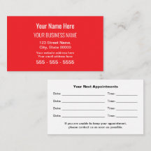 Carte de rendez-vous professionnelle Red Modern