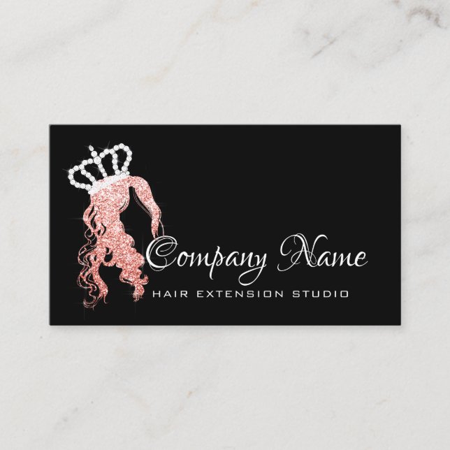 Carte De Rendez-vous Prolongation des cheveux Salon des cheveux Rose Co (Devant)