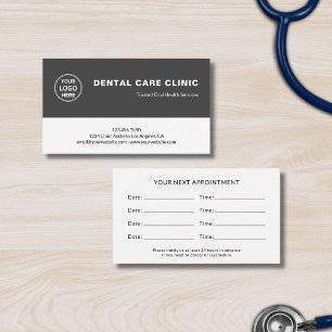 Carte De Rendez-vous Rappel professionnel multiple pour la dentisterie