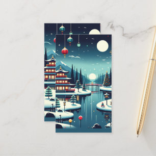 Carte De Rendez-vous Réflexions de Yuletide sur le Sac fourre-tout Est