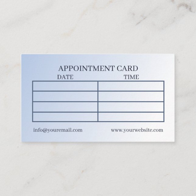 Carte De Rendez-vous Réflexologie Lune à fleurs bleues Multi (Dos)