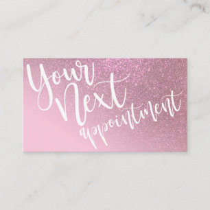 Carte De Rendez-vous Rose Chic Parties scintillant rose Gradient Typogr