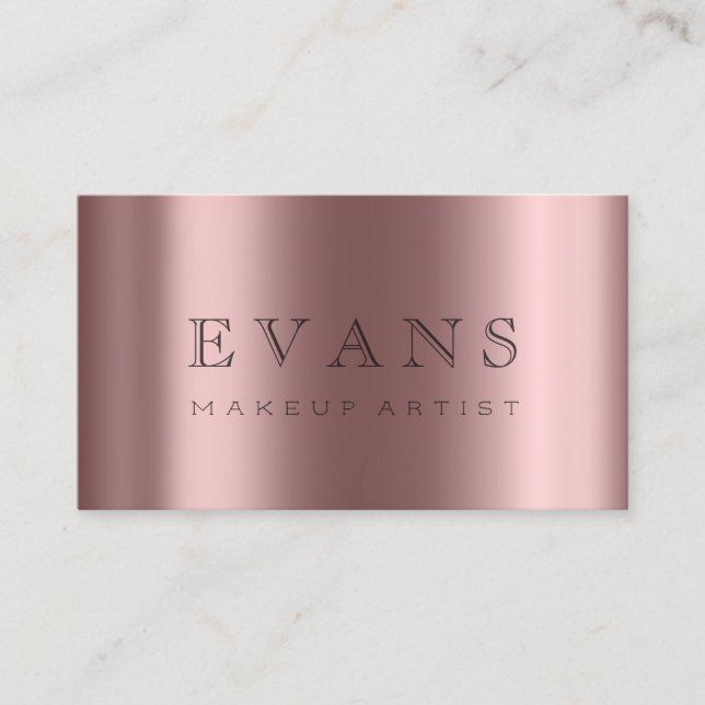 Carte de rendez-vous Rose de maquillage profession (Devant)