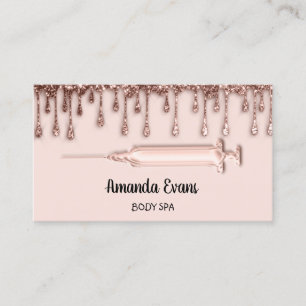 Carte De Rendez-vous Rose Drives Beauté Studio Wellness Botox Syringe