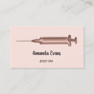 Carte De Rendez-vous Rose Drives Beauty Cosmetologist Botox Syringe App