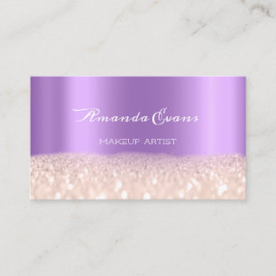 Carte De Rendez-vous Rose Purple Parties scintillant maquillage Artiste